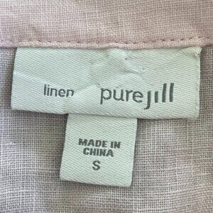 Pure Jill Pale Pink Linen Boat Neck top